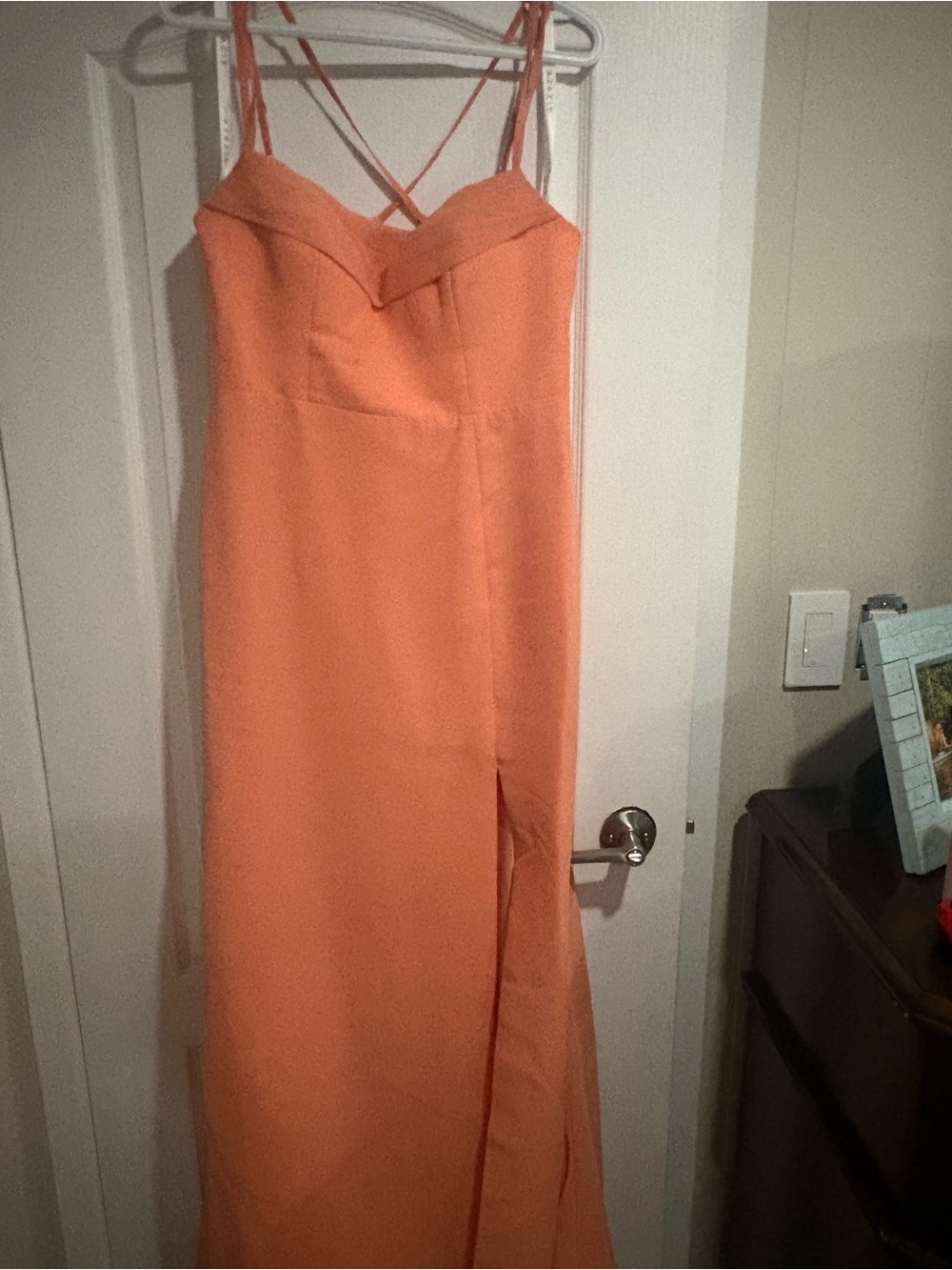 Azazie Peach Maxi Dress with Sweetheart Bodice